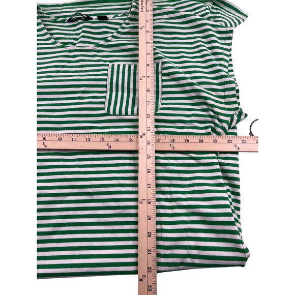 Lands' End Women's Green & White Striped Dress Size L 14-16 - Picture 5 of 5